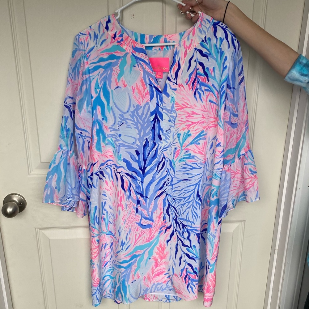 EUC Lilly Pulitzer silk Elenora dress size Large